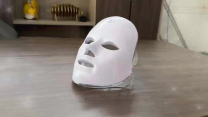 LED Facial Beauty Device 7-Color Light Therapy Portable At-Home Skincare Tool for Bath Time, Home Spa and Personal Care
