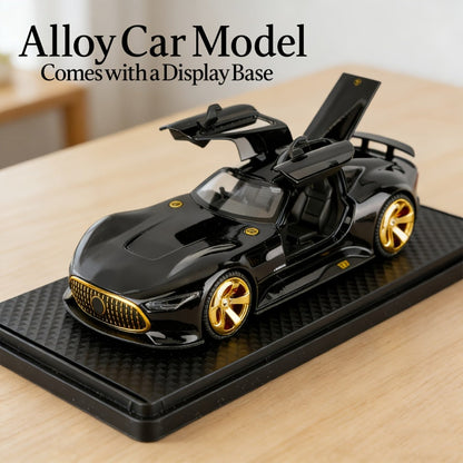 Mercedes-Benz GT Supercar Diecast Model with Gull-Wing Doors, Zinc Alloy High-Detail Static Collectible