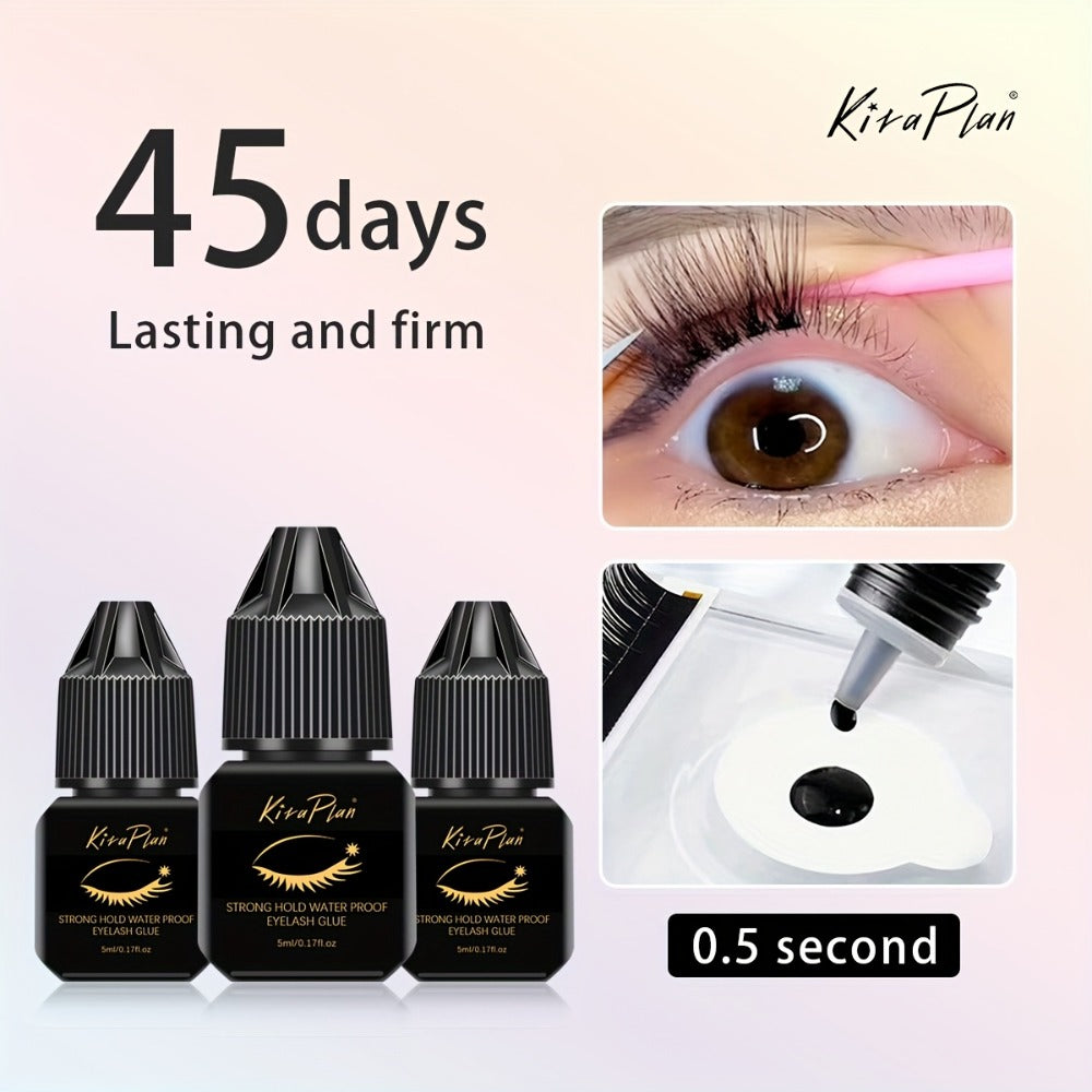 Odorless Lash Extension Glue Quick Dry Black Adhesive for DIY Individual & Cluster Lash Extensions