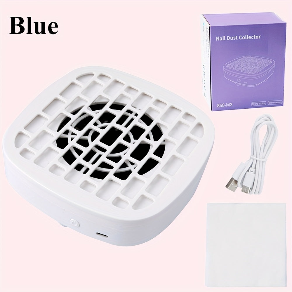Nail Dust Collector Desktop USB Electric Nail Vacuum Fan Powerful Suction Powder Removal Machine with Filter