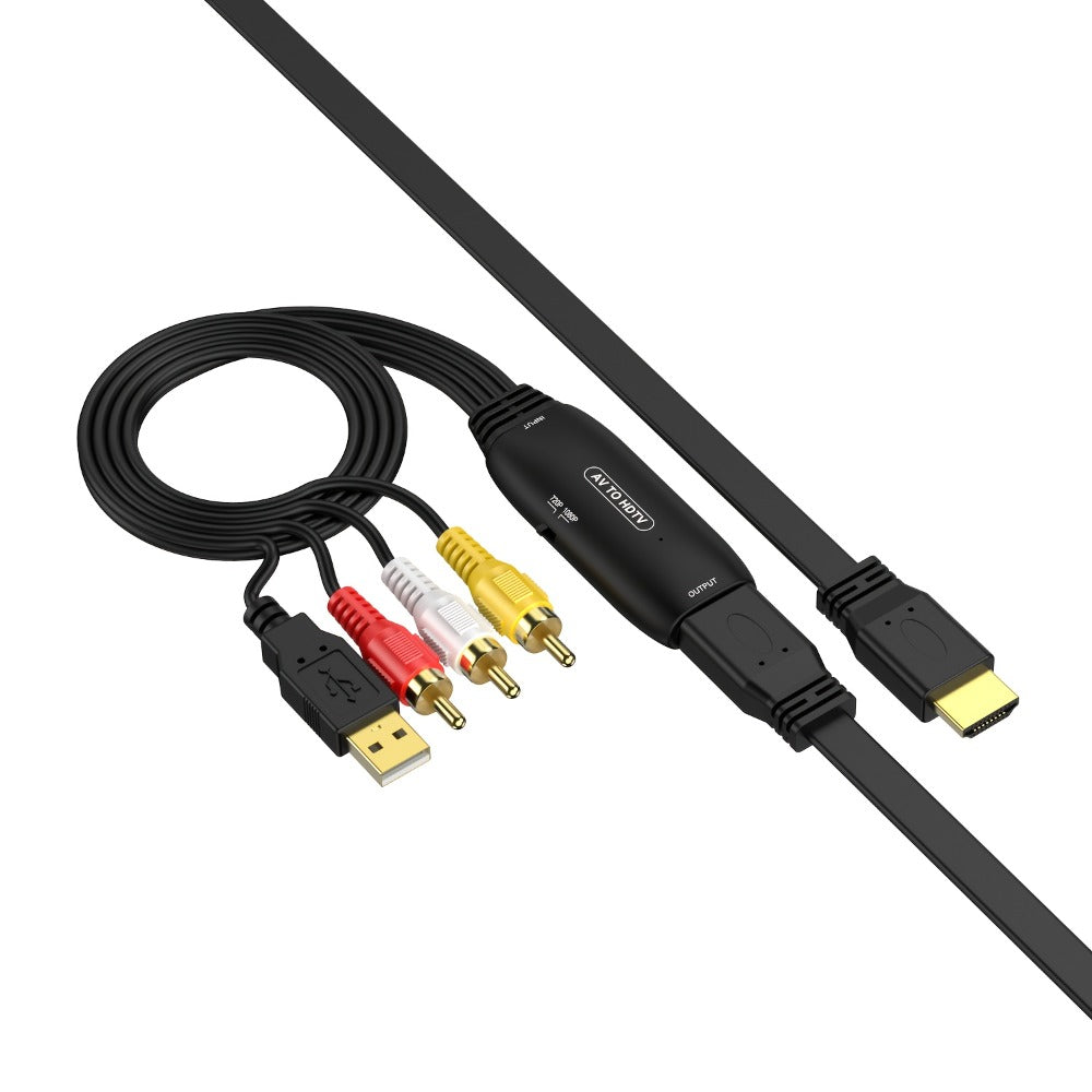 RCA to HDMI Converter 1080P Analog Composite AV to HD, Connects DVD VCR VHS PS3 Game Console Android TV Box to HDMI TV