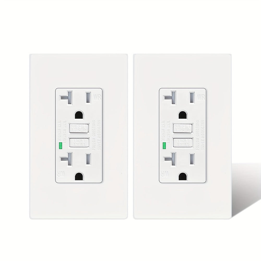GFCI Outlet 20 Amp Tamper Resistant WR Weather Resistant with Wall Plate ETL Listed for Home Cooking, Dining and Outdoor Meals