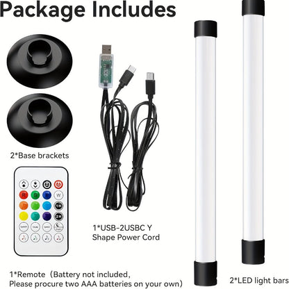 RGBIC LED Light Bar Music Sync RGB Ambient Lighting USB Powered 64+ Modes 16 Million Colors App, for Home, Desk and Accent Lighting