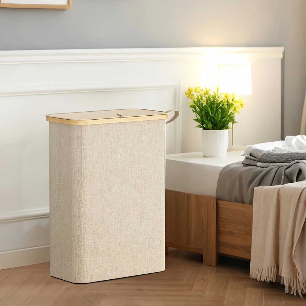 Slim Lidded Laundry Hamper with Removable Bag in Six Colors and 50L, 65L or 75L Options Pictured