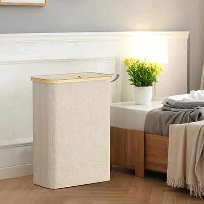 Slim Lidded Laundry Hamper with Removable Bag in Six Colors and 50L, 65L or 75L Options Pictured