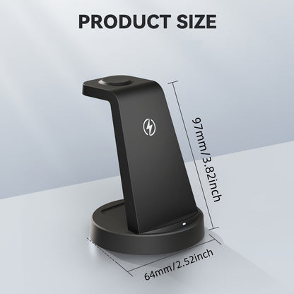 Wireless Charging Station, 3-in-1 Multi-Style Dock for iPhone, Samsung Galaxy, Apple Watch and AirPods