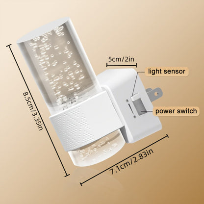 LED Night Light Plug In Wall, Dimmable 3000K Warm White Night Lights with Auto Light Sensor, Adjustable Brightness Modern Plug-In Night