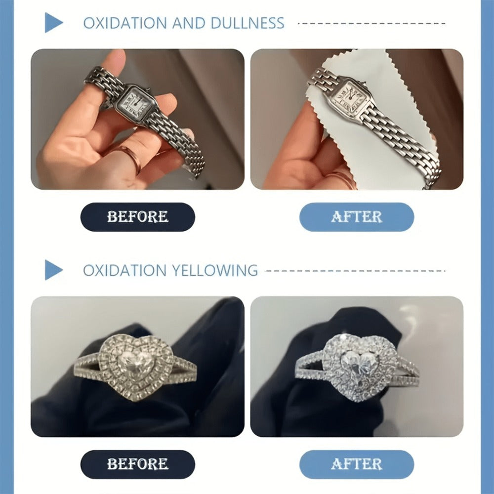 Jewelry Polish Cleaner Cream Oxidizing Formula Restores Shine on Gold Silver Bracelets for Entryways, Bedrooms and Living Spaces