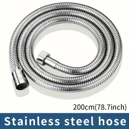 Flexible Stainless Steel Shower Hose Electroplated – Round Shape, Wall-Mounted Easy Install, for Rainfall Shower Heads & Sprayers