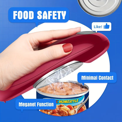 Electric Can Opener One Touch – Hands Free for Seniors & Arthritis, Kitchen & Camping Gift