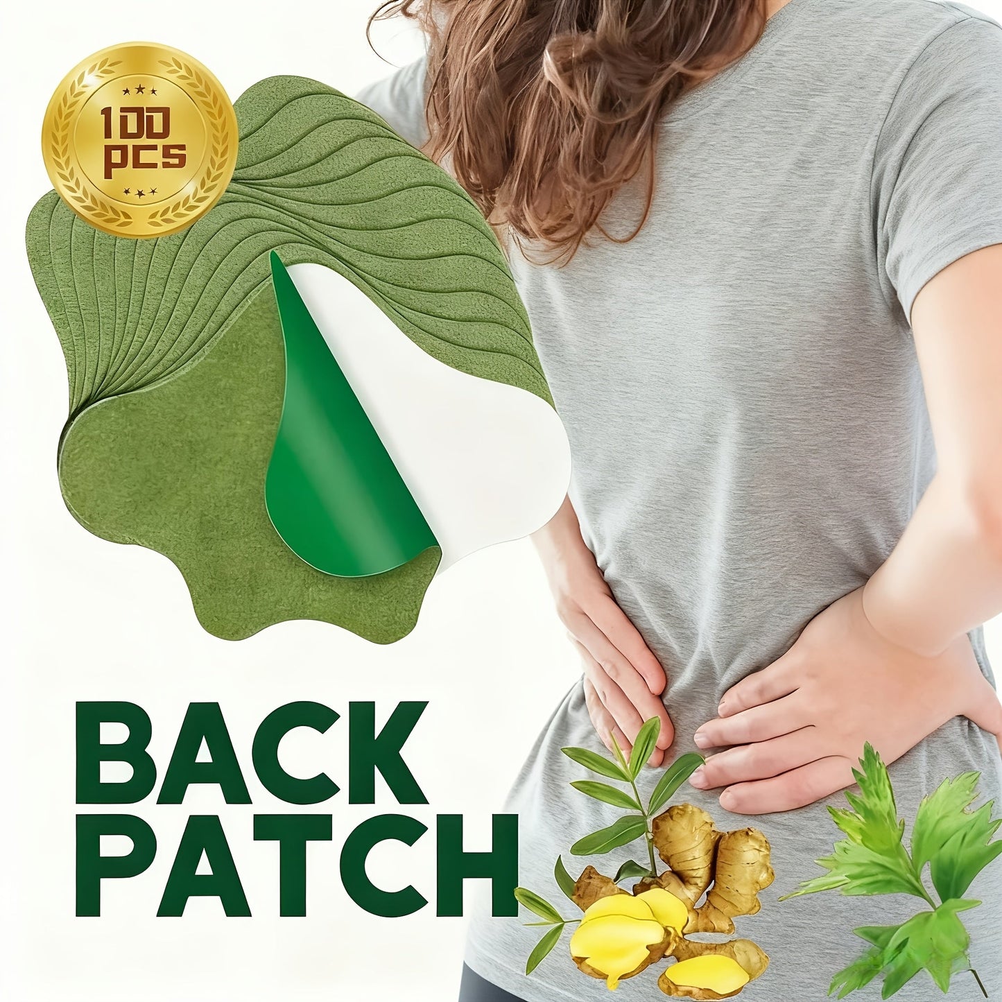 Pain Relief Patches 100pcs – Breathable Muscle & Joint Support Patches for Waist, Back, Knee, Elbow & Neck, Discreet Wear for Sports
