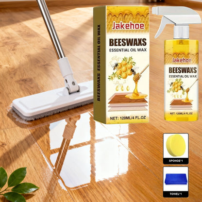 Wood Floor Beeswax Care Spray 4oz Hardwood Floor Cleaner Polish Scratch 3-in-1 Aromatherapy for Everyday Face, Beard and Body Grooming