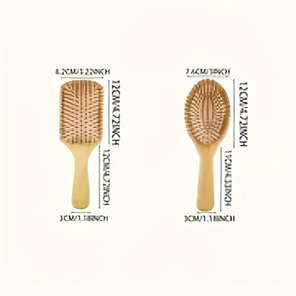 Hair Accessories Personalized Wooden Hair Brush with Engraved Name and Round or Square Shape