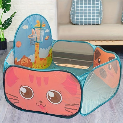 Giraffe Ball Pit Pop-Up Pool Tent with Basketball Hoop for Kids Indoor with the Listed Color, Size or Set Options for Everyday Use