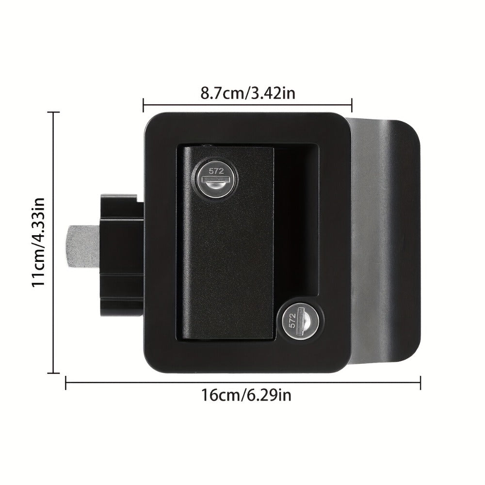 RV Door Lock Replacement – Travel Trailer Entry Door Lock with Deadbolt, Fits 2-3/4" x 3-3/4" Hole, 1-1/4" to 1-1/2" Door Thickness