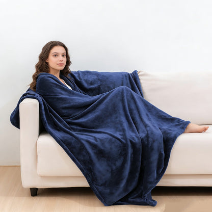 Faux Rabbit Fur Throw Blanket in 11 Checkout Colors and Throw, Twin, Queen or King Size Options