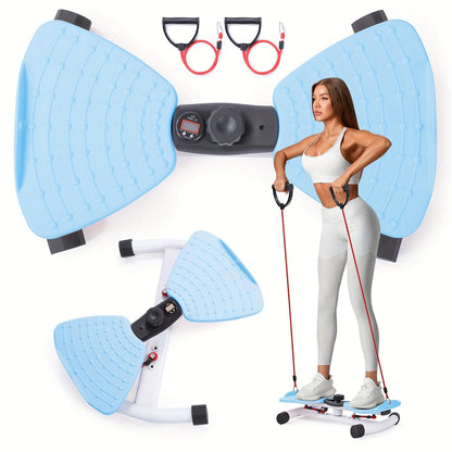 Fitness Equipment Waist Twist Platform with Figure-Eight Resistance Tubes Display and Three Colors