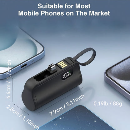 6000mAh Power Bank Gift Set with 22.5W Label, Fold-Out Connectors, Data Cable, Bracelet and Display