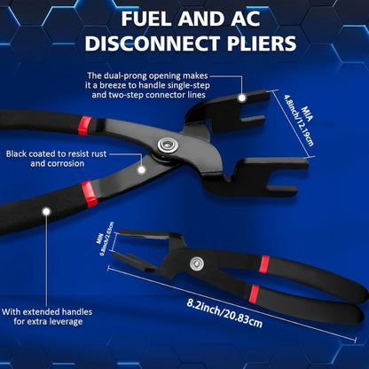 Fuel Line Disconnect Tool Kit 26Pcs – Master Quick Disconnect Set with AC & Transmission Line Removal Pliers for Cars Trucks