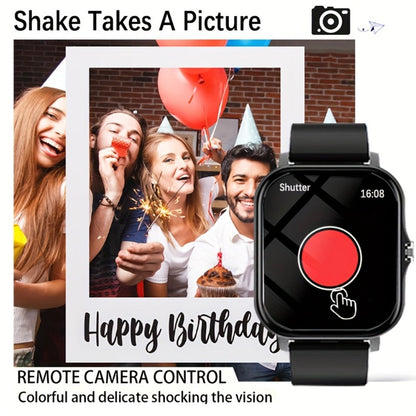 Smartwatch Email Display 1.83" Full Touch – Wireless Calling, Pedometer, Activity Tracker, Multi-Exercise Modes, Dual TPU Strap, USB