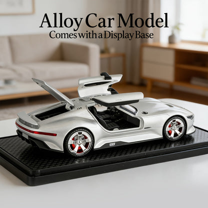 Mercedes-Benz GT Supercar Diecast Model with Gull-Wing Doors, Zinc Alloy High-Detail Static Collectible