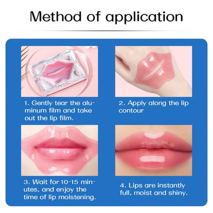Fifty Individually Wrapped Pink Lip-Shaped Gel Patches with 11.6 x 8.8cm Sachet Dimensions