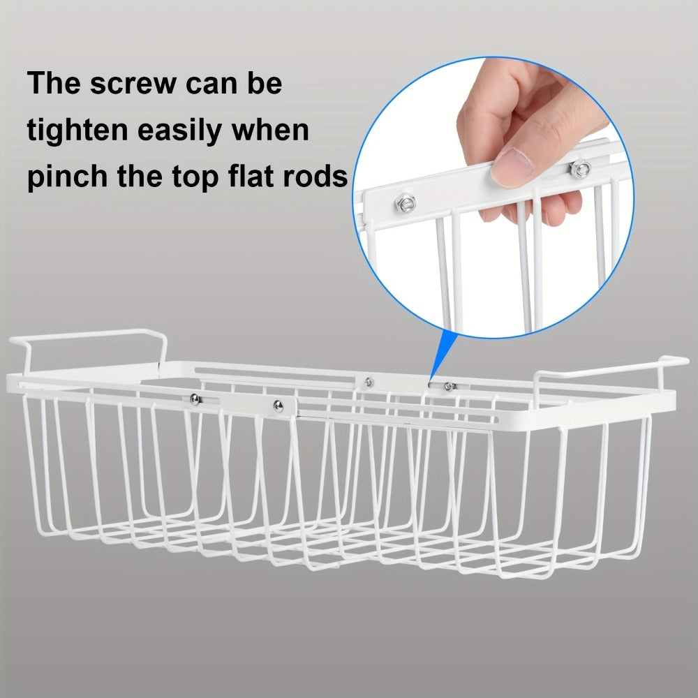 Freezer Organizer Bins, Expandable Chest Freezer Baskets with Hanging Handles – Adjustable Wire Basket 15.6" to 24.3"
