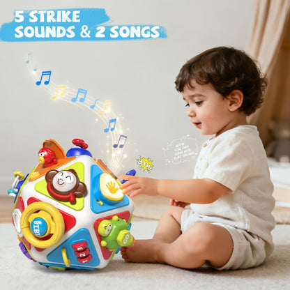 21-in-1 Toddler Busy Board Activity Cube, Early Educational Sensory Toy for Boys & Girls Ages 1-3