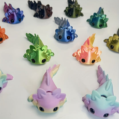 3D Printed Axolotl Figures Set 15pcs – Cute Mini Axolotl Toys for Desktop Decoration, DIY Miniature Landscape