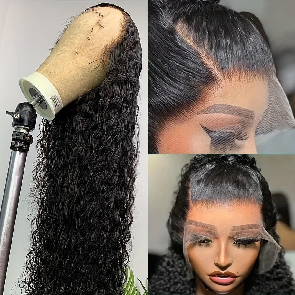 Loose Curly Wave Lace Front Wig 13x4 Synthetic Glueless Pre Plucked Heat Resistant Natural Hairline