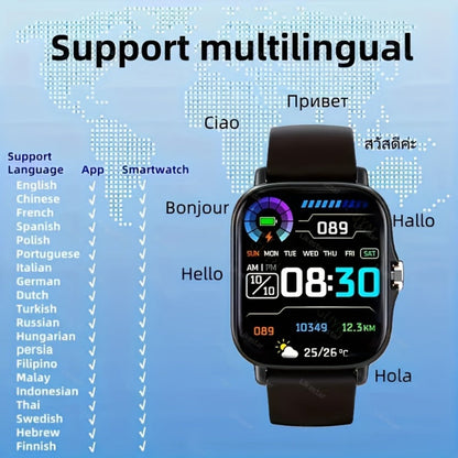 Smartwatch for Men Women with Bluetooth Calling, 1.83" Full Touch Screen Large Dial, Weather Notification, Sports Tracker & Pedometer