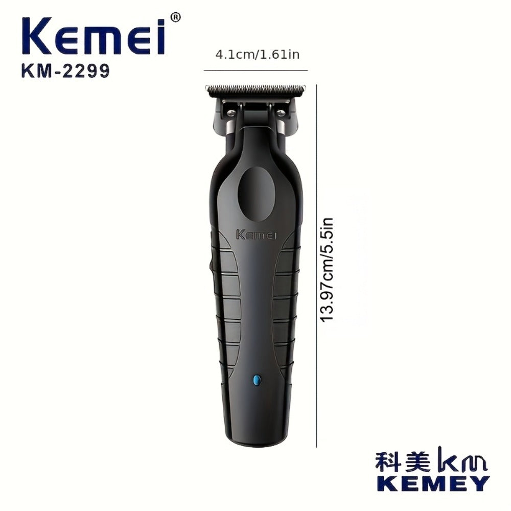 Hair Clipper Kemei KM-2299 Cordless Trimmer with USB Charging, Six Guide Combs and 180-Minute Runtime