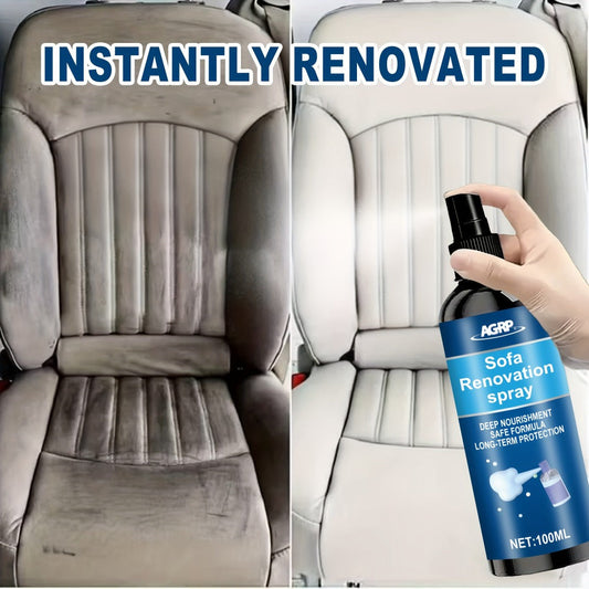 Car Interior Renovator Spray – Multi-Purpose Plastic Restorer & Fabric Seat Protector, Long-Lasting UV Protection, Easy Application