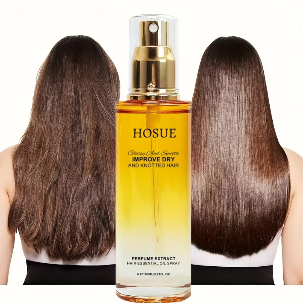Anti-Frizz Hair Essential Oil Spray Smoothing & Conditioning Treatment for Dry, Damaged & Frizzy Hair