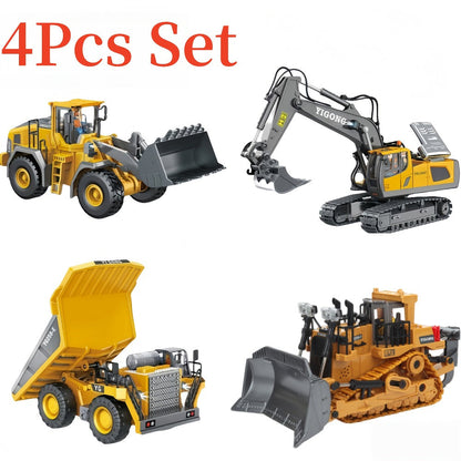 RC Construction Vehicle Set for Kids 2 3 4 Piece 2.4GHz 12-Channel Excavator with the Listed Color, Size or Set Options for Everyday Use