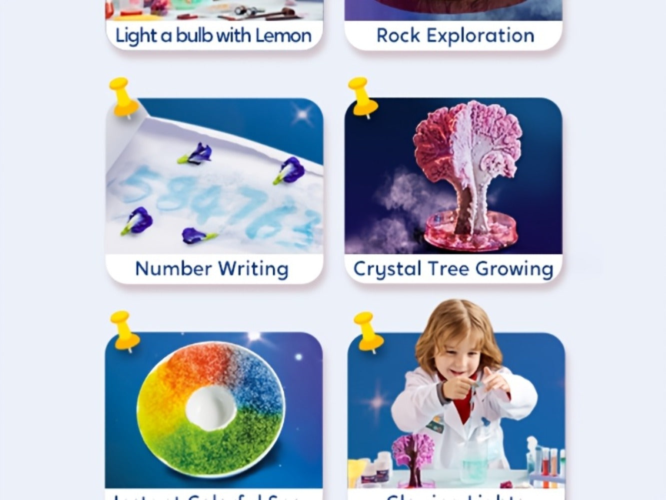 Jumbo Science Kit for Kids 130+ Experiments, STEM Chemistry Set with Crystal Growing Glowing Bulb Fossil Dig Soap Making