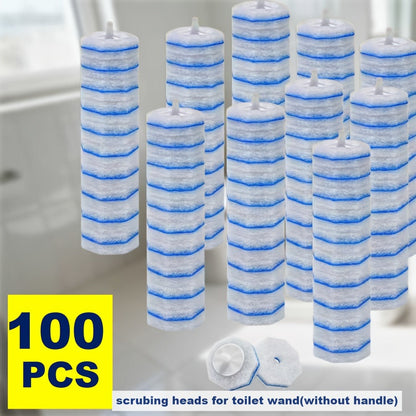 Toilet Brush Refill Heads 18/48/100 Pack Compatible with Clorox ToiletWand – Premium Upgraded Fiber Bristles for Deep Toilet Cleaning