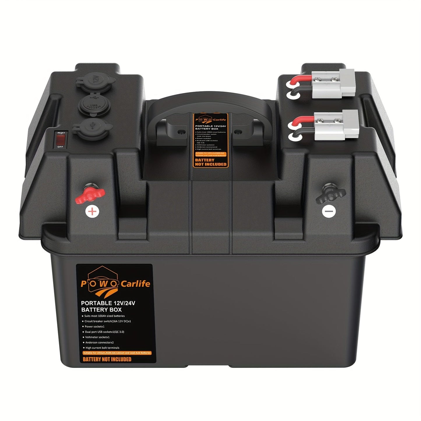 RV Battery Box Power Center Group 24-31 Smart Battery Holder with QC3.0 PD Fast Charge USB DC for an Everyday Personal Care Routine