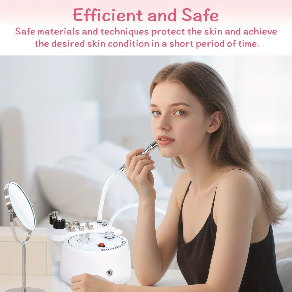 Microdermabrasion Machine Professional 3-in-1 Dermabrasion Vacuum Spray Facial Device for Bath Time, Home Spa and Personal Care