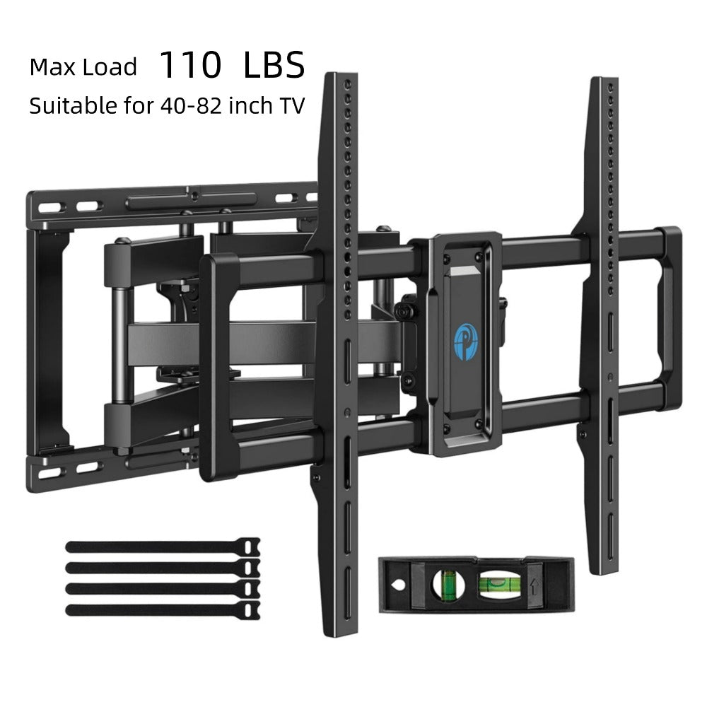 F11 Dual-Arm Full-Motion TV Wall Mount with Wide Wall Plate, Tilt, Swivel and Extension Controls