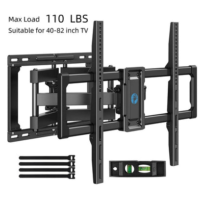 F11 Dual-Arm Full-Motion TV Wall Mount with Wide Wall Plate, Tilt, Swivel and Extension Controls