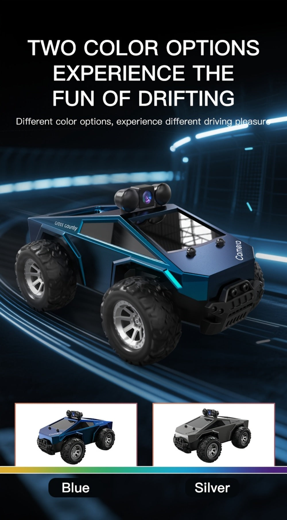 RC Off-Road Pickup Truck 1:28 Scale with 480P HD Camera, 2.4GHz App Control & Virtual Reality Function