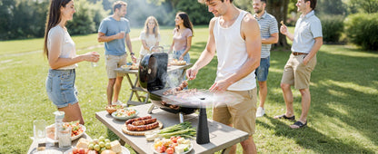 Outdoor Food Fan 4-Pack Battery Powered Silent Table Fan with Hook for Picnic BBQ Patio Party for Grilling, Camping and Outdoor Meals