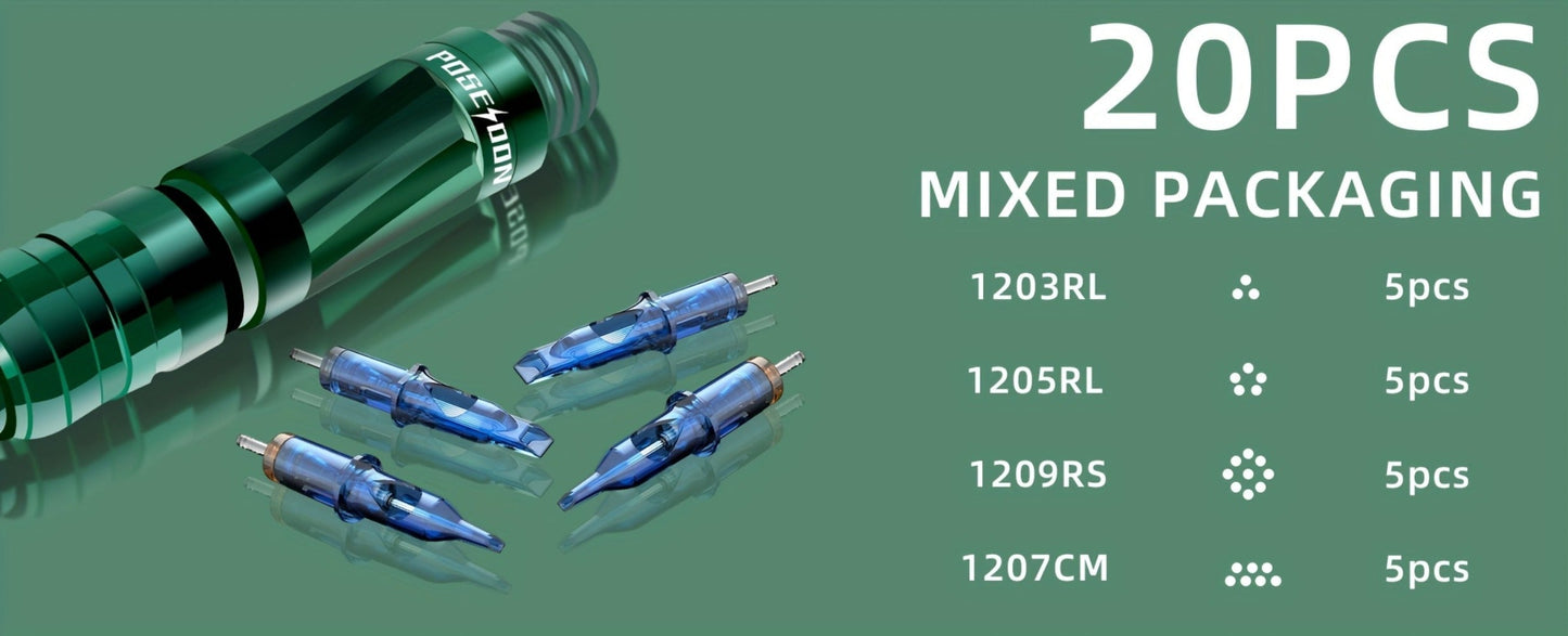 Tattoo Machine Kit LTK06 Wireless Rotary Pen with Carry Bag, 20 Cartridges, 11 Inks, Caps and Practice Supplies