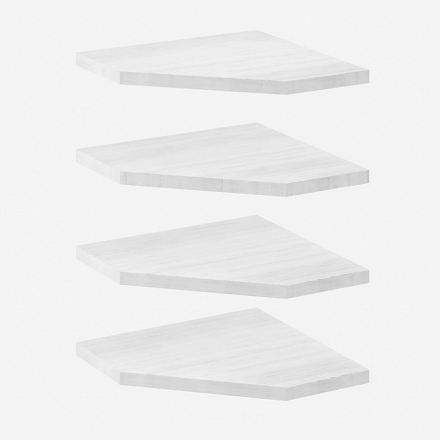 Floating Corner Wall Shelf 5-Sided Wall Mounted Storage Rack – Modern Display Unit for Bathroom, Kitchen, Bedroom & Living Room – Set of 2