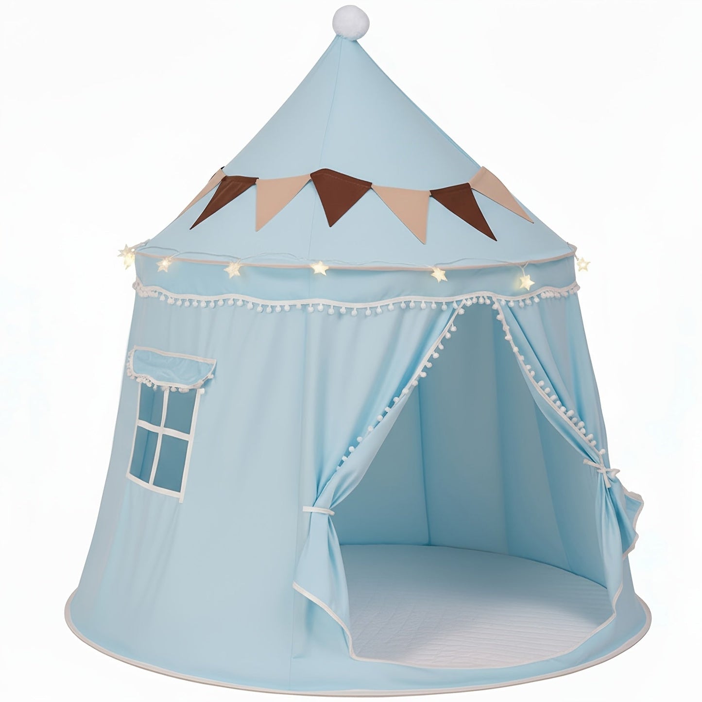 Pop-Up Dome Pet Tent in Three Colors with Basic or Mat, Star Lights and Flag Accessory Options