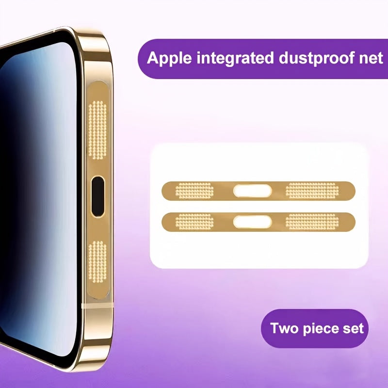 Metal Speaker Dust Mesh for iPhone 2-Pack – Anti-Dust Cover Sticker, Dustproof Mesh Net for Speaker & Earpiece, Multiple Colors
