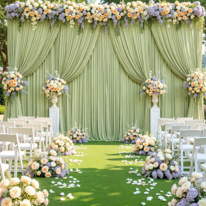 4-Pack 5x10ft Elegant Spandex Photography Backdrop | Wear-Resistant, Wrinkle-Free, Soft & Opaque Party Decoration Banners for Weddings