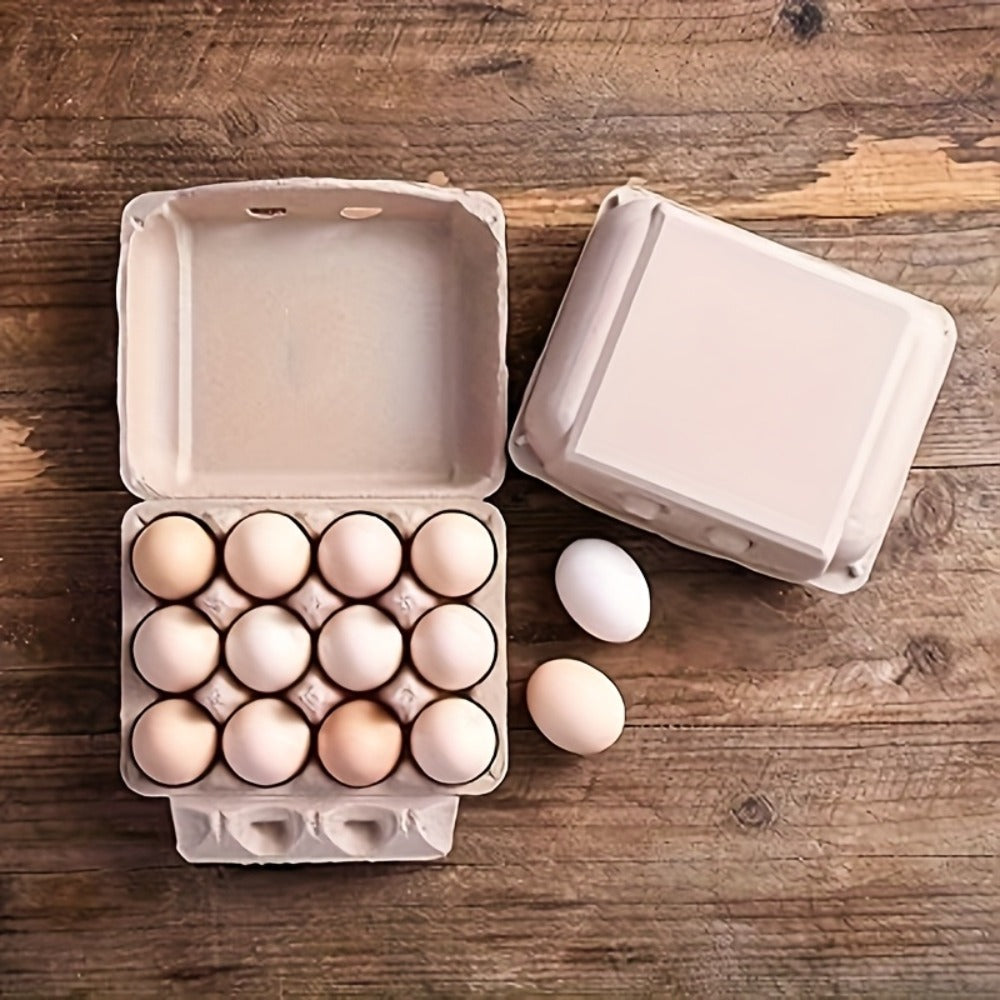 Egg Cartons 12 Egg Holder Reusable Pulp Egg Storage Container Box for Kitchen Chicken Coop for Home Cooking, Dining and Outdoor Meals