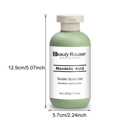 Exfoliating Body Scrub Gel with Aloe Vera, Rose & Chamomile Extract, Deep Cleansing Physical Scrub for Face & Body